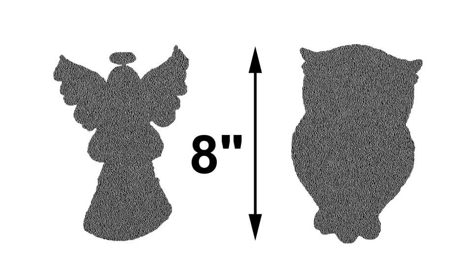 Angel and Owl Tracing Applique Template Set